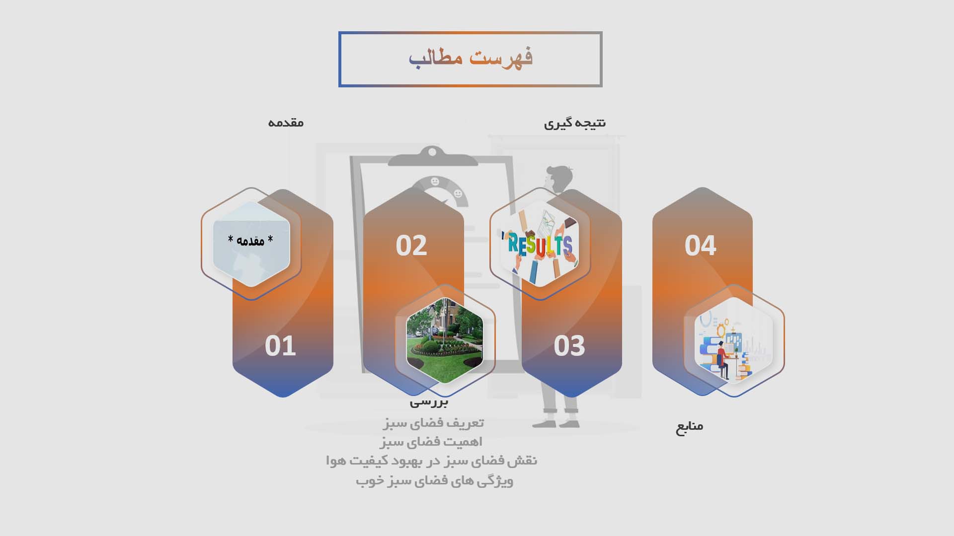 پاورپوینت در مورد طراحی فضاهای سبز شهری برای بهبود کیفیت هوا